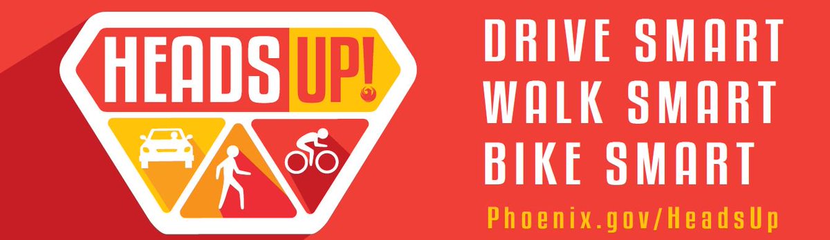 It reached over 100 degrees in #PHX today 🔥 but don’t let the heat distract you! Stay alert and don’t drive, walk or bike distracted. Safety tips at bit.ly/2w67ozX 🚦🚗😎 #PHXSummer #HeadsUpPHX