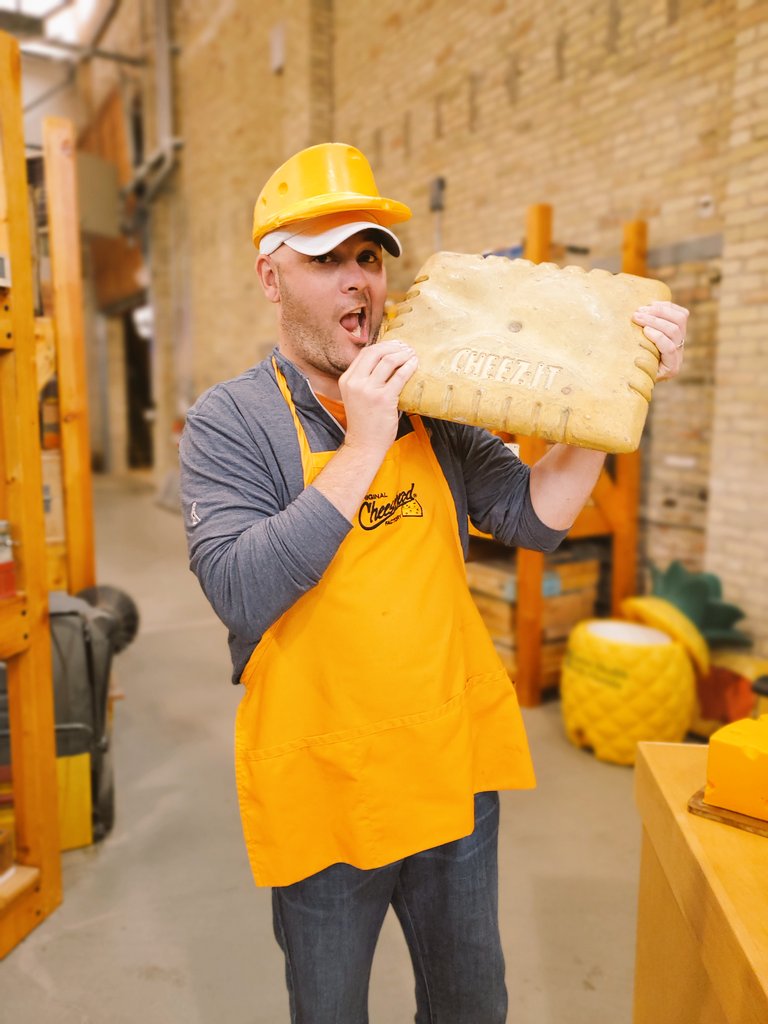 What an AMAZING experience at the <a href="/Chzheadfactory/">Foamation, Inc.</a> today! We even got to make our own! Definitely a must do if you're ever in WI! Did you know there is science, math, &amp; technology involved in the making of these? Check it out! I "smell" a VR trip! 🧀 #edtech #originalcheesehead