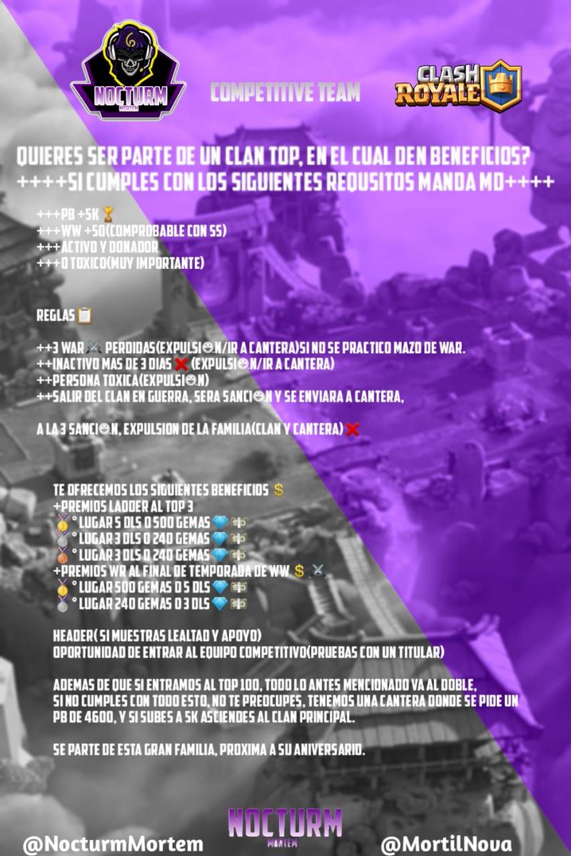 !!!!! ANUNCIO IMPORTANTE¡¡¡¡¡¡¡¡¡¡
@AyudaCR_ <a href="/AyudaJugador/">Ayuda Jugador</a> <a href="/AyudaseSports2/">Publicidad eSports LATAM</a> @AyudasAntonio @MortilNova @RobertMorDrake  RT SE AGRADECE 

Ven a formar parte de este equipo  y clan ladder,