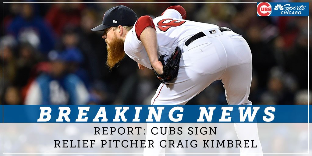 Cubs Talk on X: Report via @Ken_Rosenthal: Cubs in agreement with Craig  Kimbrel  / X