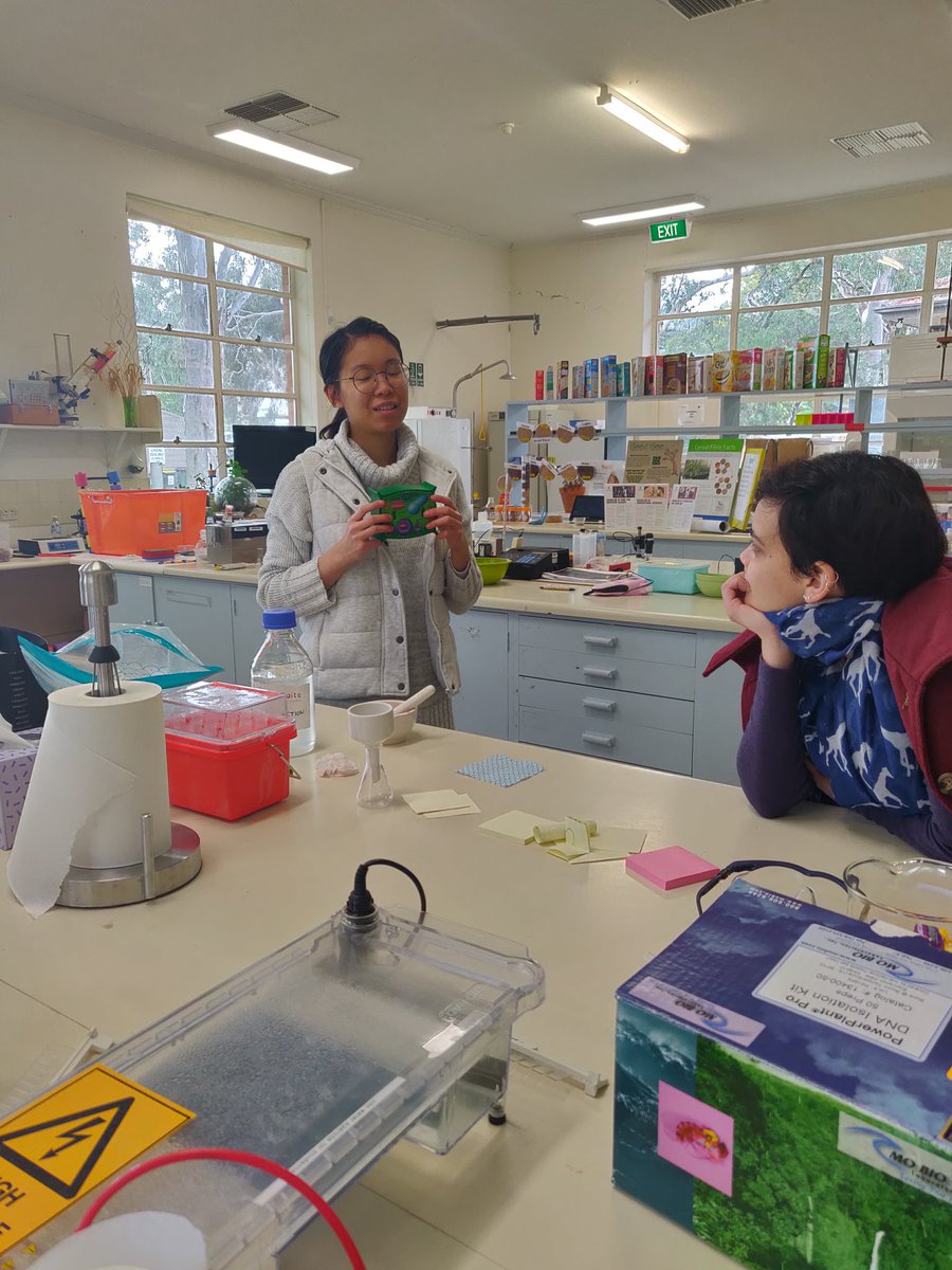 BiancaSciren's tweet photo. Teaching and learning today in the #whywaite labs. New @uniofadelaide #professionhonours intern Shin practising the #DNA prac today! Doing so well! https://t.co/u4dH7V5djh