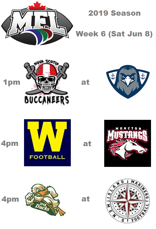 The 2019 Maritime Football League (MFL) Week 6 Season Games
.
.
. 
#maritimefootballleague #MFL #2019season #2019kickoff #2019season #SouthernNBDucks #MontonMustangs #HalifaxHarbourHawks #SaintJohnWanderers #IslandMariners #NovaScotiaBuccaneers #2019MFLSeasonWeek6