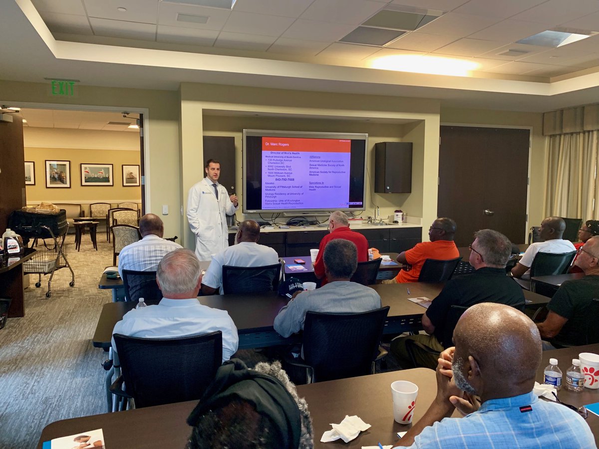 Marc J Rogers (@marcjrogersmd) on Twitter photo Discussing Men’s Health Month! Prostate cancer affects 1:6 men and erectile dysfunction affects 1:5 men. <a href="/MUSChealth/">MUSC Health</a> Discussing Men’s Health Month! Prostate cancer affects 1:6 men and erectile dysfunction affects 1:5 men. <a href="/MUSChealth/">MUSC Health</a>