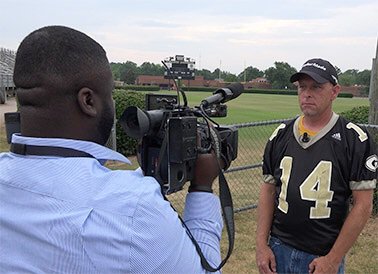 CityofGreer's tweet photo. Thank you to @foxcarolinanews  for previewing the Champions for a Cause benefit game. Greer High football alumni return to Dooley Field on June 22 to raise funds for Travis Perry and Kevin Holtzclaw following health issues. Catch more on FOX Carolina’s 10 o’clock News. https://t.co/JTrFUtyQBl