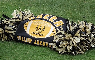 CityofGreer's tweet photo. Thank you to @foxcarolinanews  for previewing the Champions for a Cause benefit game. Greer High football alumni return to Dooley Field on June 22 to raise funds for Travis Perry and Kevin Holtzclaw following health issues. Catch more on FOX Carolina’s 10 o’clock News. https://t.co/JTrFUtyQBl