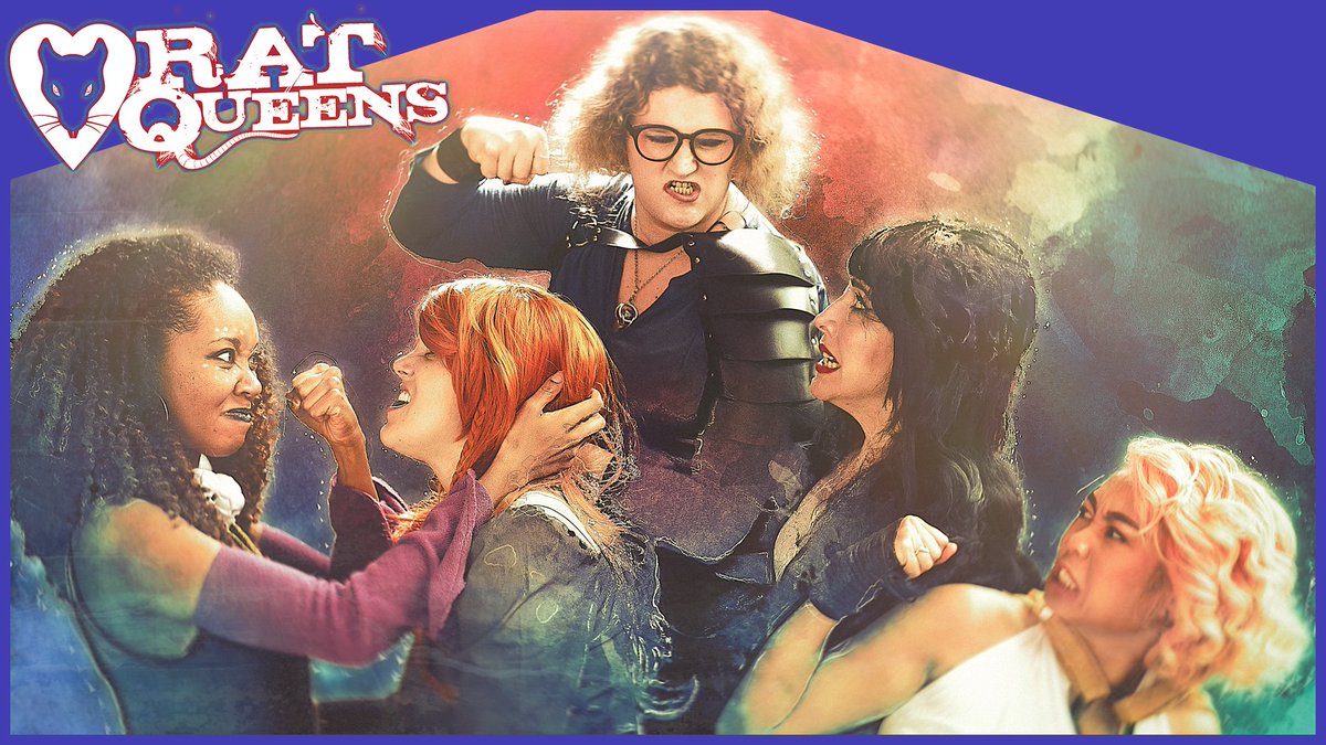 Hyper_RPG's tweet photo. The #RatQueens on tonight  with @frankly_emily back in the GM seat. Watch live starting at 7PM PT to create chaos, NPCs and more in the Twitch chat https://t.co/29TxFIaSIP #ttrpg #actualplay https://t.co/6GLXxtDN7v