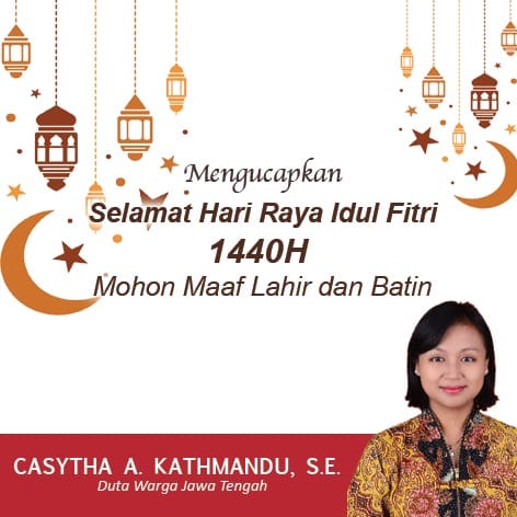 Sucineng ati, tumatining laku, kawula sakeluarga ngaturaken SUGENG RIYADI 1440H bilih wonten kalepatan nyuwun agungi samudro pangaksami. :)

(Casytha &amp; keluarga)