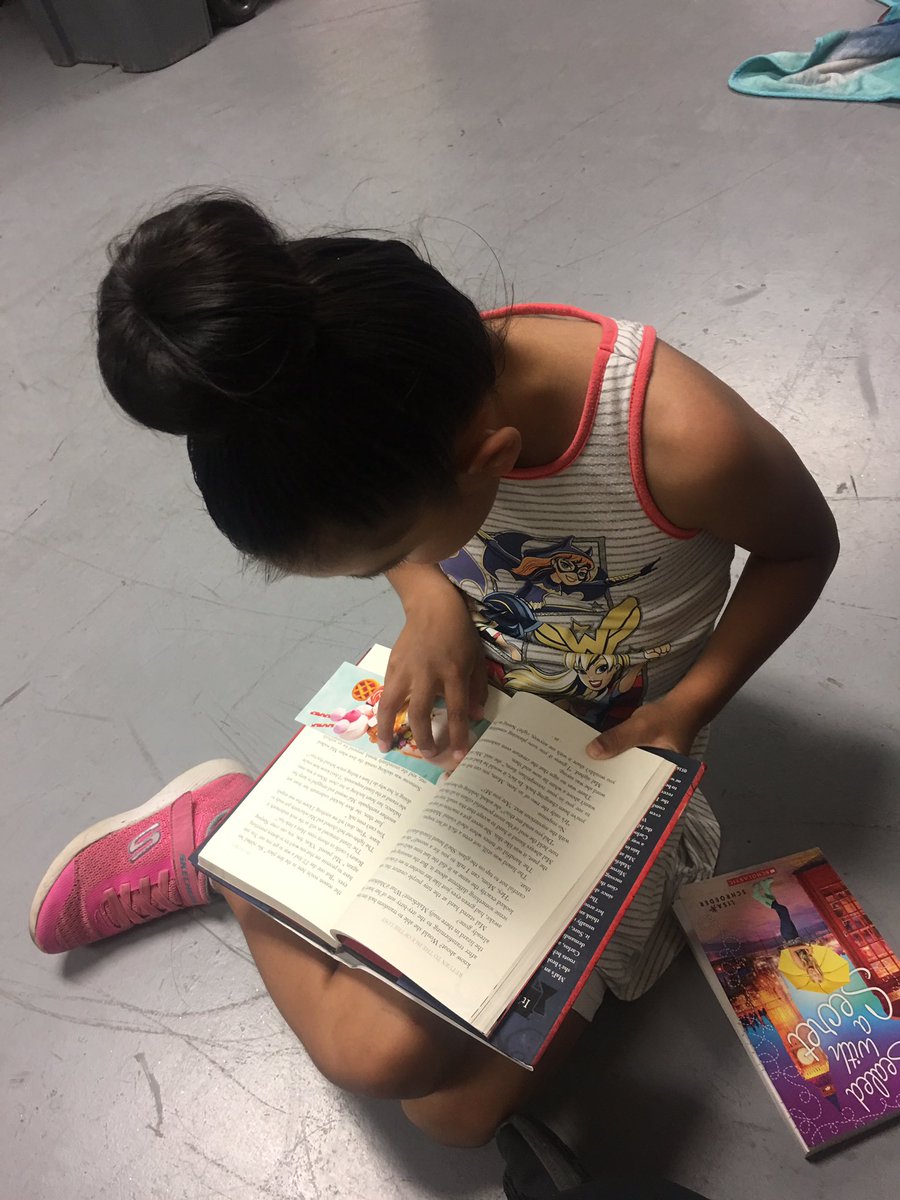 My little 🐝 past Saturday.  Reading backstage at the Plaza Theatre before her British Ballet recital performance!  #readersbecomeleaders #DestinationSISDReads #HornetsRead