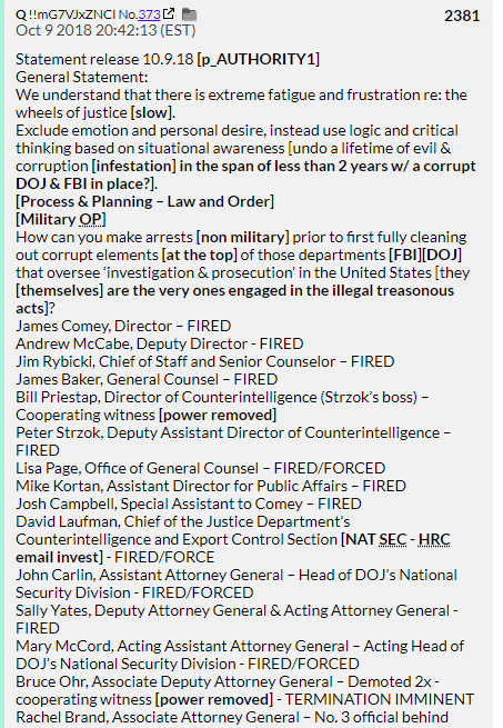 107. QDrop 2381 begins hyping the Military tribunals and of course more DECLAS. It's always the DECLAS with this guy.