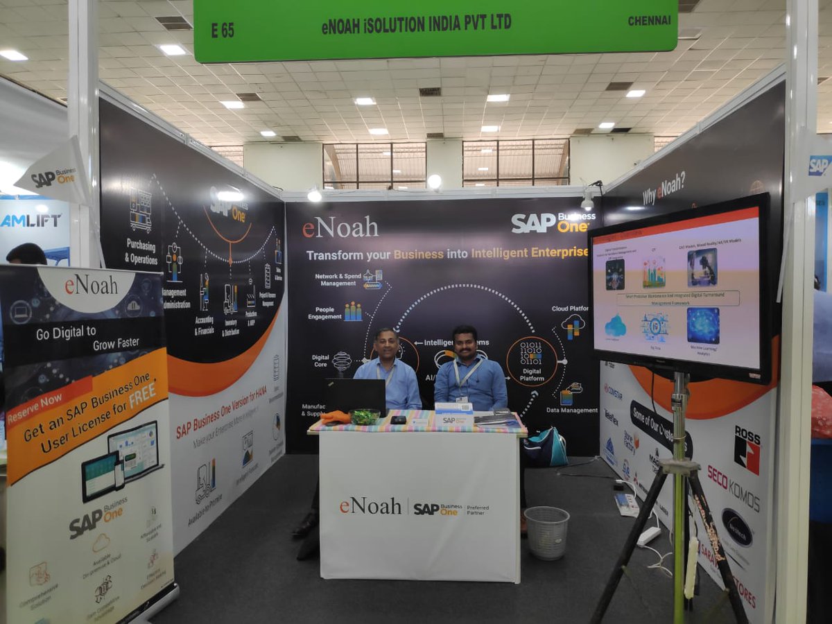 enoahisolution's tweet photo. ✨ #Intec2019 kickstarted! Join us to make use of #SAPBusinessOne #IntelligentEnterprise experience hub powered by #machinelearning #IoT for #SMEs at stall #E65 at #CODISSIA Trade Fair Complex, #Coimbatore

@SAPBusinessOne @SAPIndia #MachineTools @enoahisolution https://t.co/qaCMVm7T03