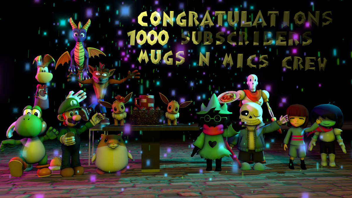 GoldConnor64's tweet photo. @MugsNMics @zyoshiman @GameCubeDude100 @NomadicBox87 @HackGameX294 Congratulations on getting 1000 subscribers on your podcast channel, here's a poster I made for you for the milestone your channel has pass! https://t.co/gLwxpl4y4j