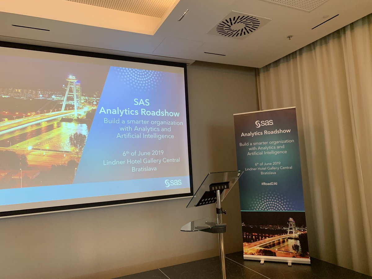 PedersenCasper's tweet image. This time it’s Bratislava’ turn to host the #road2ai roadshow. Beautiful city. Can wait to get started 😉 #sassoftware