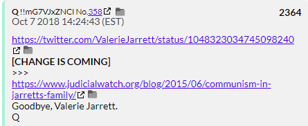105. QDrop 2364 tells us that Goodbye Mr. Rosenstein's singer had left the band to go in a more experimental direction with Goodbye Valerie Jarrett. I have no idea where she would be going but wherever she is, she doesn't leave.