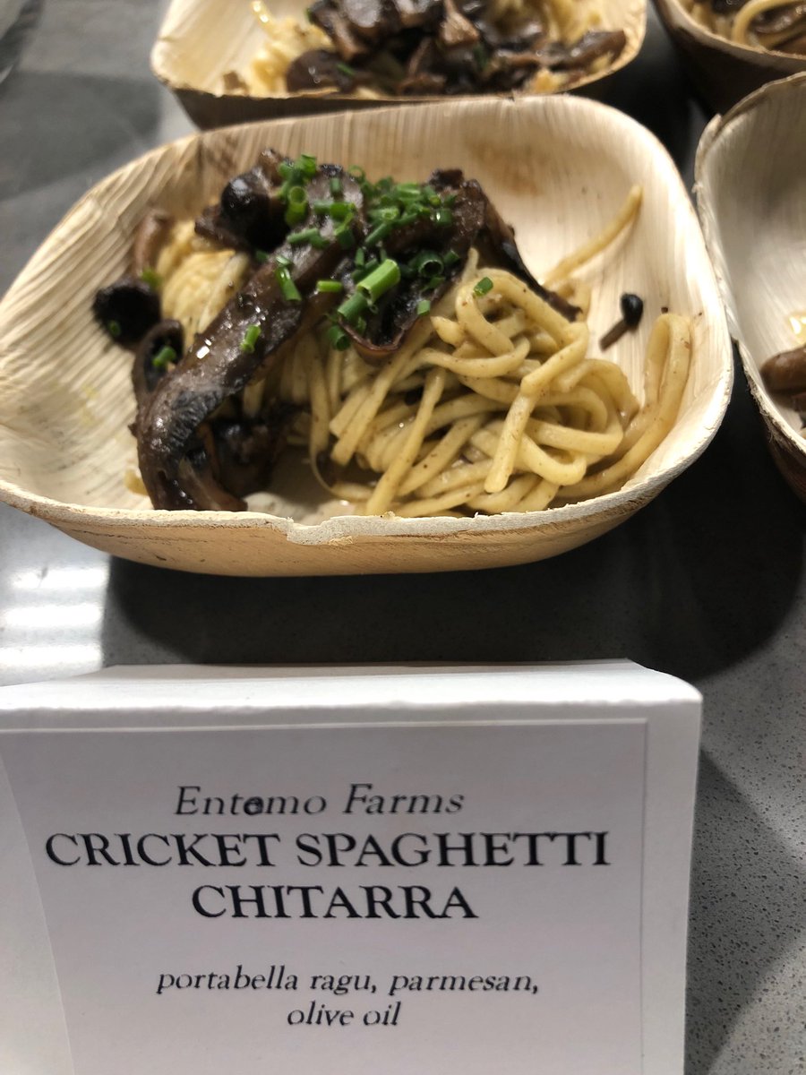 ASTechFDN's tweet image. Ever had cricket pasta? We have at #TasteTech ⁦@INVENTUREScan⁩ ⁦Thx ⁦@corteva⁩ and ⁦@GenomeAlberta⁩ for a great partnership. #inventures2019 #ASTech30