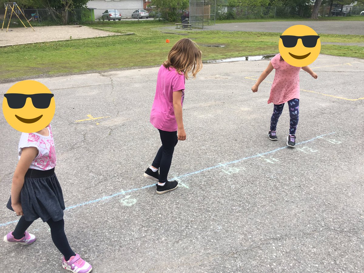 MrsBurnsLP's tweet photo. Took math outside today! Practiced determining the difference between two numbers using our “jumps” on number paths and number lines! @QVS_hpedsb @EarlyYears_HPE @Success_HPE #hpemath #outdoorlearning #buildingconceptualunderstanding https://t.co/LCdOxzXfUB