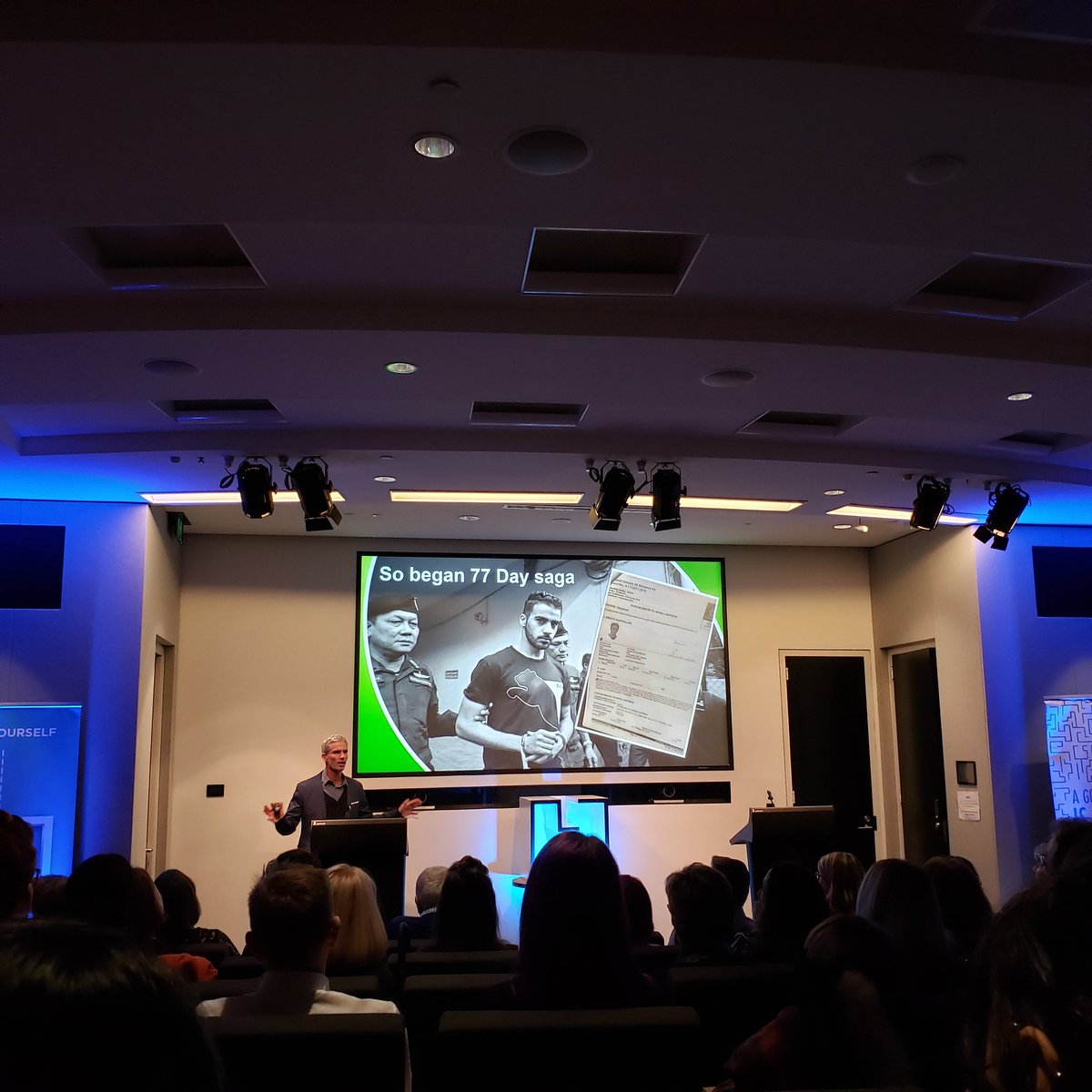 Got a bit wrapped up in our <a href="/HachetteAus/">Hachette Australia Books</a> conference and forgot to tweet all of the great things I saw yesterday. This a #latertweet of <a href="/Craig_Foster/">Craig Foster</a> talking about his incredible campaign to release refugee fotballer, Hakeem #HachetteConference