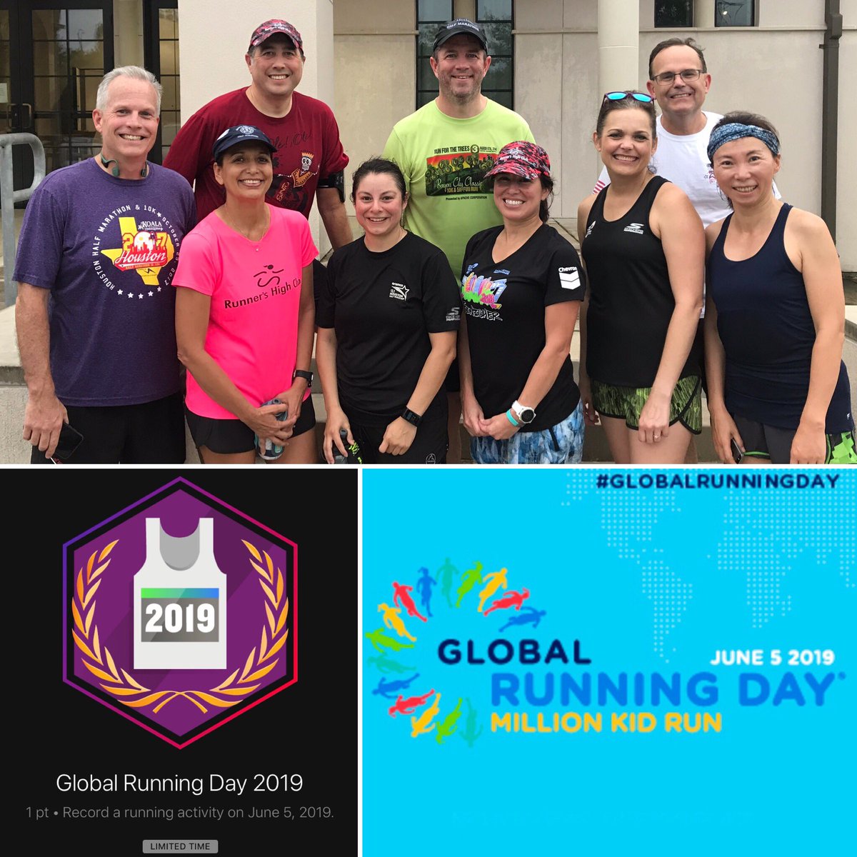 tabueno511's tweet photo. Thanks to some fun @Houston_RHC friends I was able to earn my Global Running Day badge! 
#globalrunningday2019 #runhou #runhappy #love2run #rhcisablast #lovehtownrunnning #lovememorialpark https://t.co/suVGAGBVrC