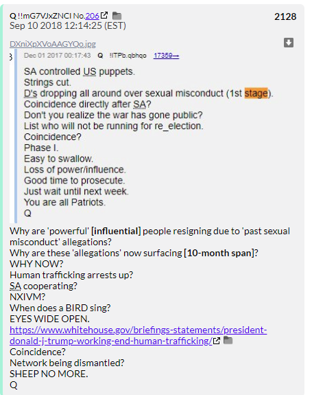 82. QDrop 2128 drags up NXIVM yet again and asks "When does a BIRD sing?" the answer is never. NXIVM has not blown the lid off Hollywood or government.