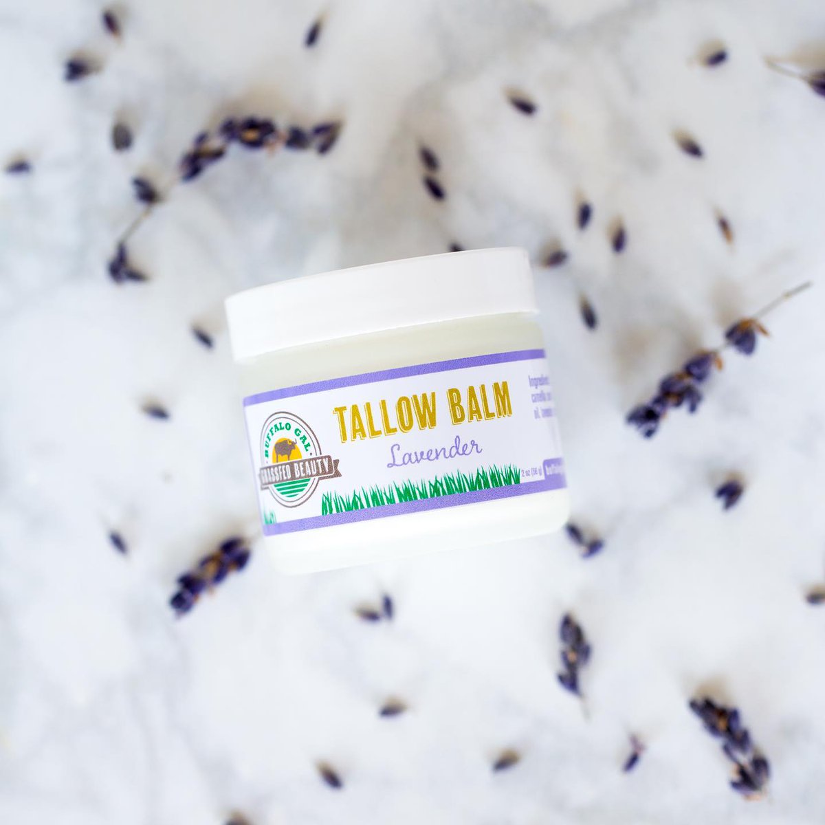 Soothe dry, sensitive skin with lavender scented tallow balm from #BuffaloGaBeauty.

Made with organic ingredients rich in vitamins and antioxidants, including buffalo tallow, camellia seed oil, and lavender.

Simple, natural and deeply hydrating!

Shop -> bit.ly/2Wjxfj4