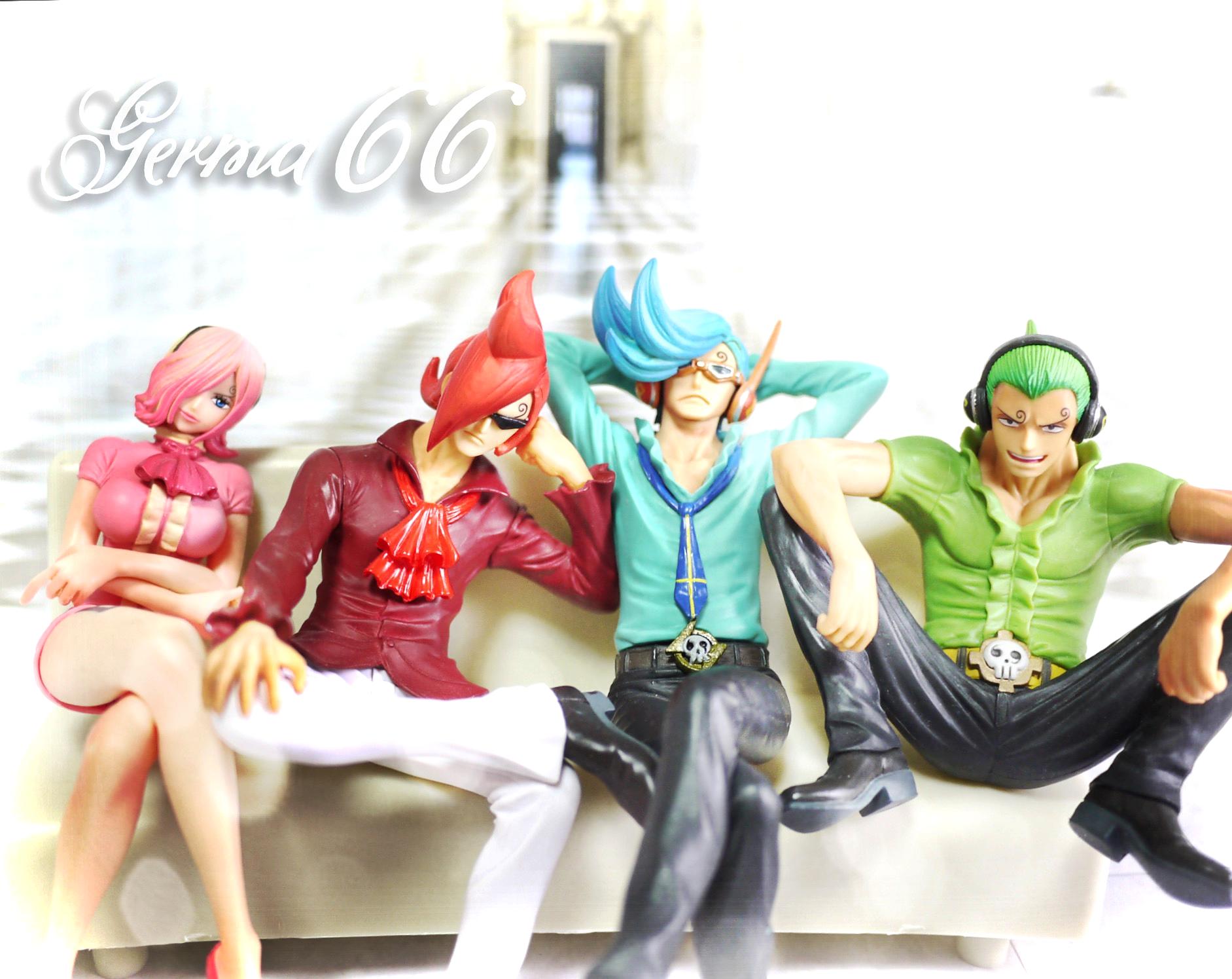 Lefty イチジとニジのフィギュアがこれしかないので毎年同じような写真になってしまう 一番くじのレイドスーツのイチジとニジ いつまでも待ってますよバンダイスピリッツさん ジェルマの日19 ジェルマの日 Germa66 ワンピースフィギュアを投稿