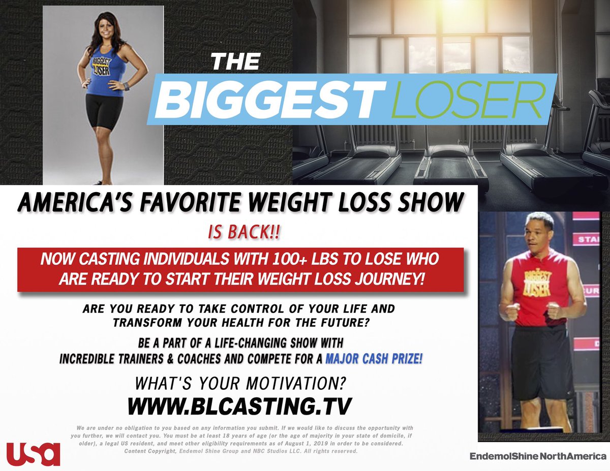 HWcastingteam's tweet photo. Now Casting!!!! Go to https://t.co/wPh2dkjvVJ for info and to apply  #weightloss #thebiggestloser #biggestloser #blcasting #casting #loseweight #realitytv https://t.co/JGG2y9W5wW
