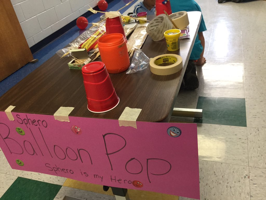 MsMeineke2nd's tweet photo. Sphero’s SPARK robots are #1 with 2nd &amp; 3rd graders! 😊
Build, design, POP!!! Alien Balloon Pop and Yes,,,a SPARK robot powers each red cup.....Future engineers at work &amp; play inspired by a visit from 2018 Sphero Hero Aspen! @spheroedu #spheroedu #ThisIsThornton @NISDElemScience https://t.co/PplZ6p5H22