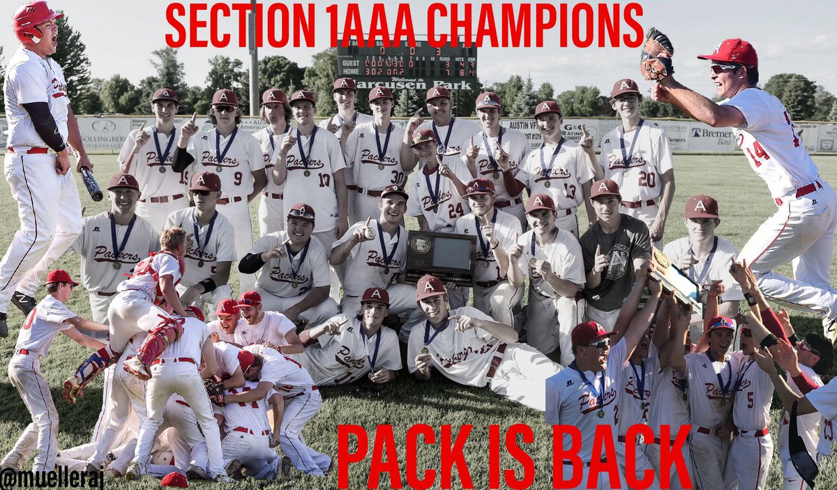 Packers win 7-3 in the Section 1AAA Championship.

Can't say thank you enough to all that made it to Marcusen Park over the last week and a half. The atmosphere was special and something our community should be proud of.

Proud of all our players and their team accomplishments.