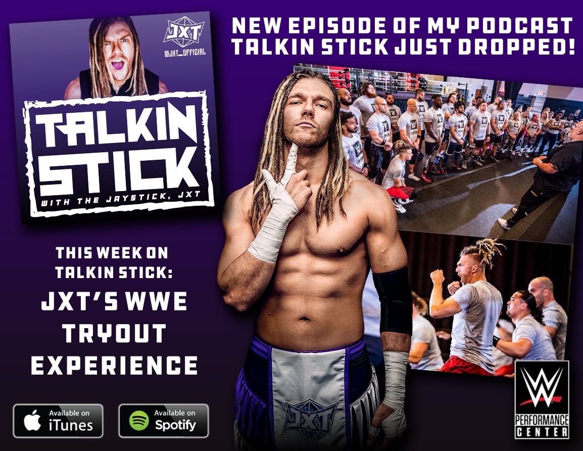 JXT_Official_'s tweet photo. New episode of my podcast #TalkinStick just dropped.
Here all about my WWE Tryout experience, and let me know what you think of the episode!
Retweet please 🙏 spread the word.
LINK: https://t.co/HDUaI95UNU https://t.co/wnZ0Sgoxny