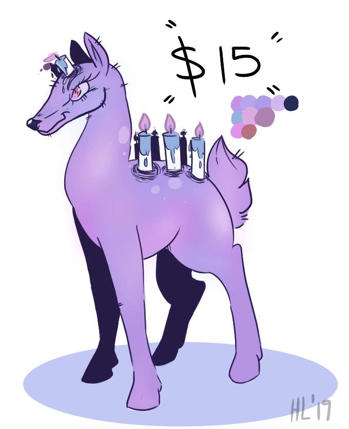 sunnycarnation's tweet photo. Candle deer design! $15 PayPal only. Reply / DM to claim. :} https://t.co/s5dVMLdIVb