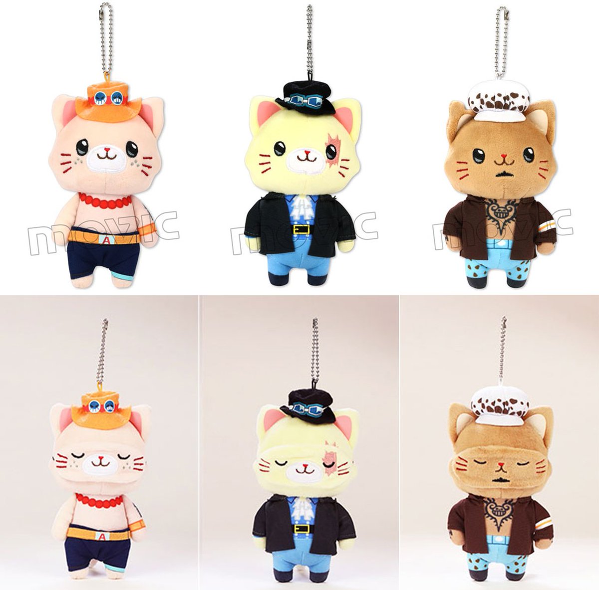 Amiami English One Piece Cat Plush Keychains W Eye Masks Movic Order From T Co Dk33vuregt