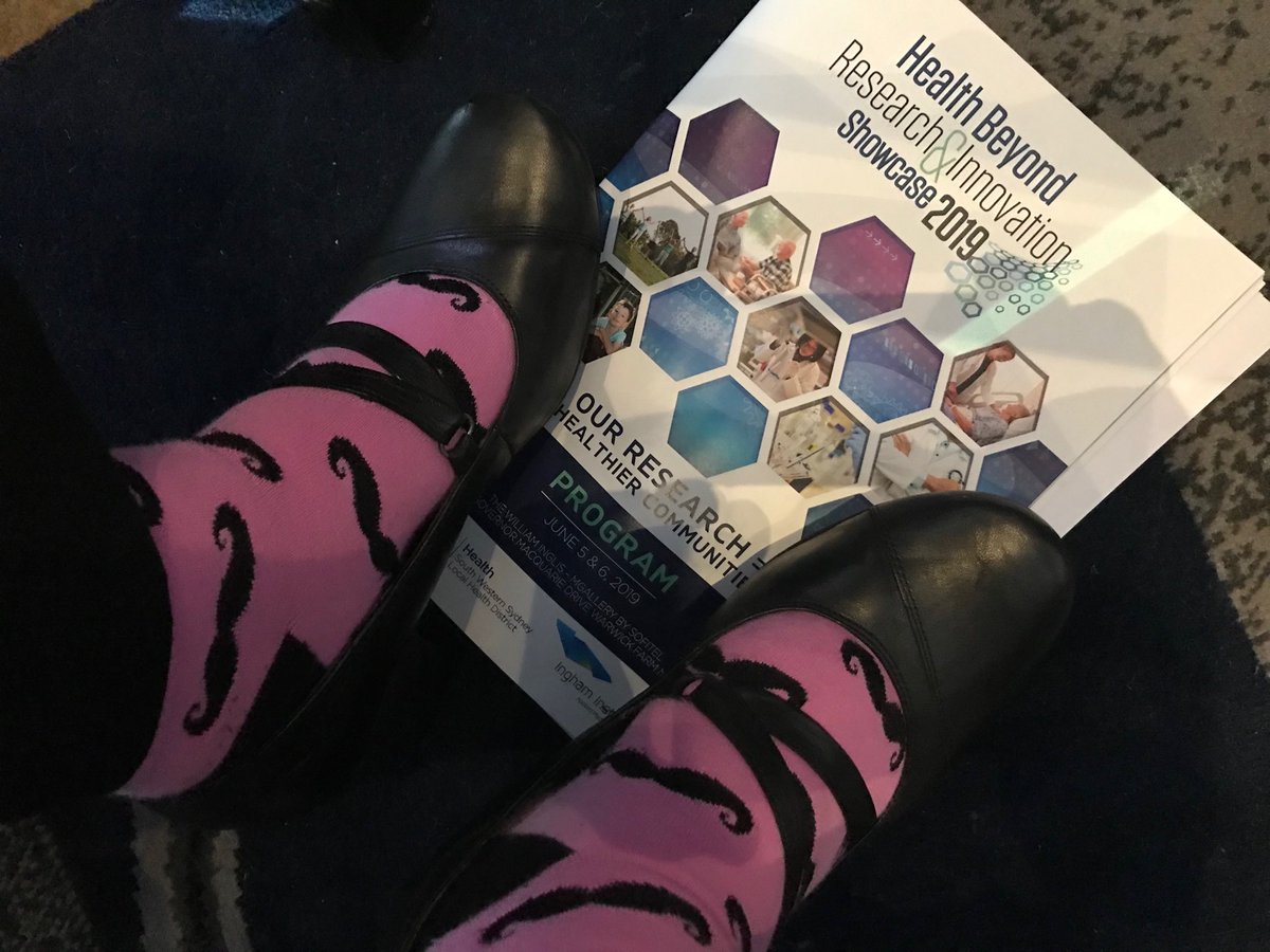 AccessCR's tweet photo. Had an interesting day today learning about what’s going out at Southwest Sydney at #healthbeyond19. Keep up the great work ⁦@SWSLHD⁩ ⁦@InghamInstitute⁩ #research #changinglives #pinksocks https://t.co/7dsTO8WGpz