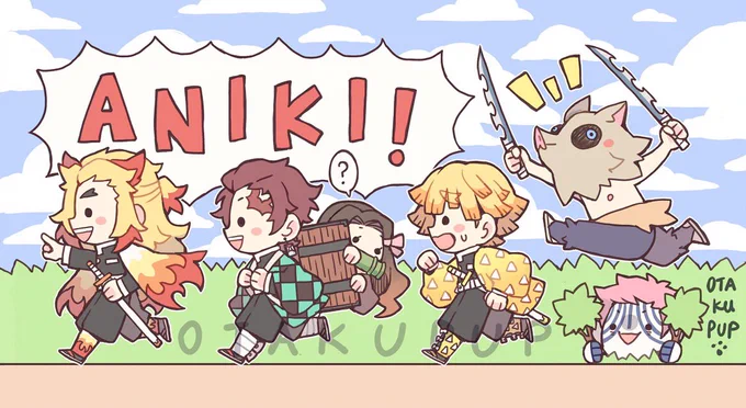 Lil chicks following the chicken LOL (о'∀`о) i love these children sao much //clutches heart Also akaza bein sneaky af over there LOL this will be a pouch design cause i need rengoku merchhh #DemonSlayer #kimetsunoyaiba 