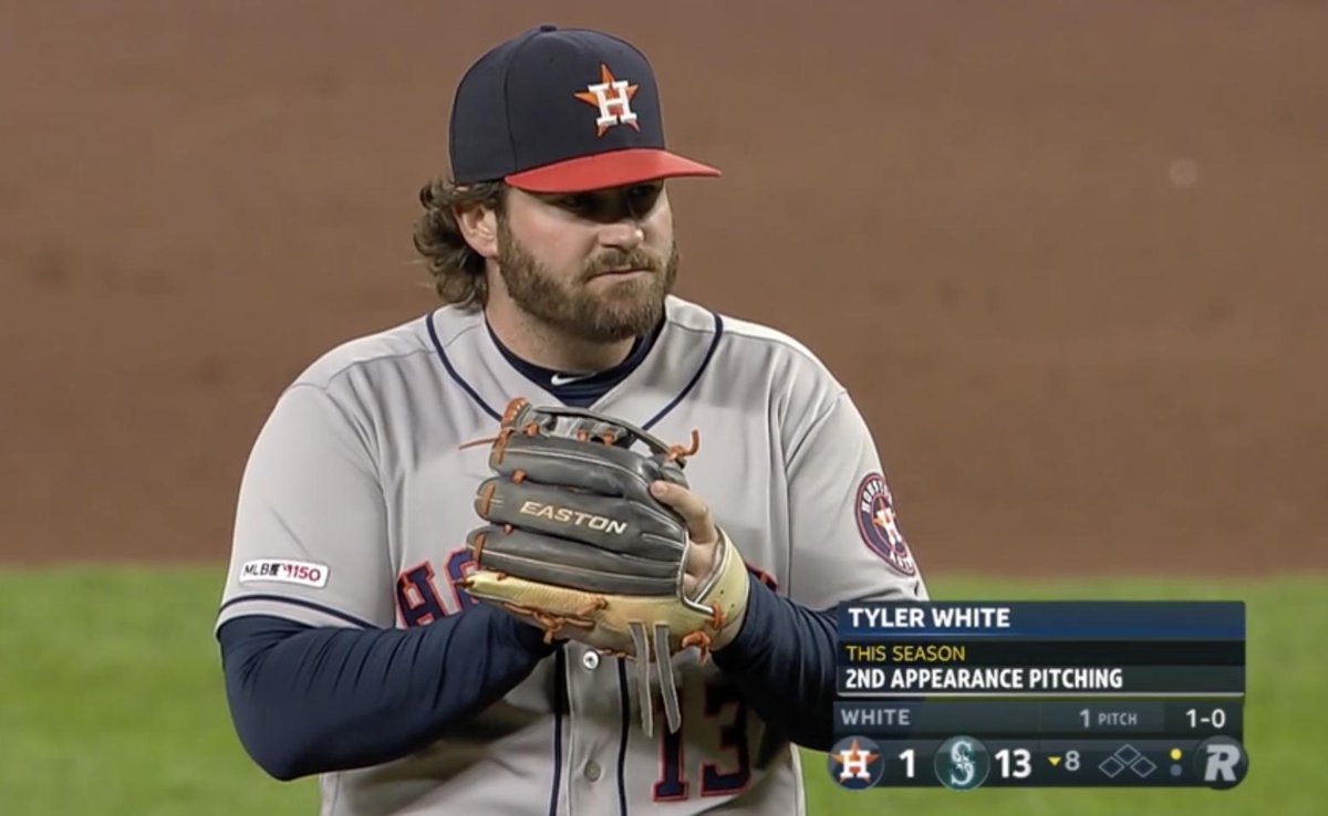 Cut4's tweet photo. Yeehaw, brother. Houston's got a...

(•_•) 
<)   )╯POSITION
 /    \   

\(•_•)  
 (   (> PLAYER
 /    \

 (•_•)  
<)   )> PITCHING
 /    \ https://t.co/qdPb1GRCW8