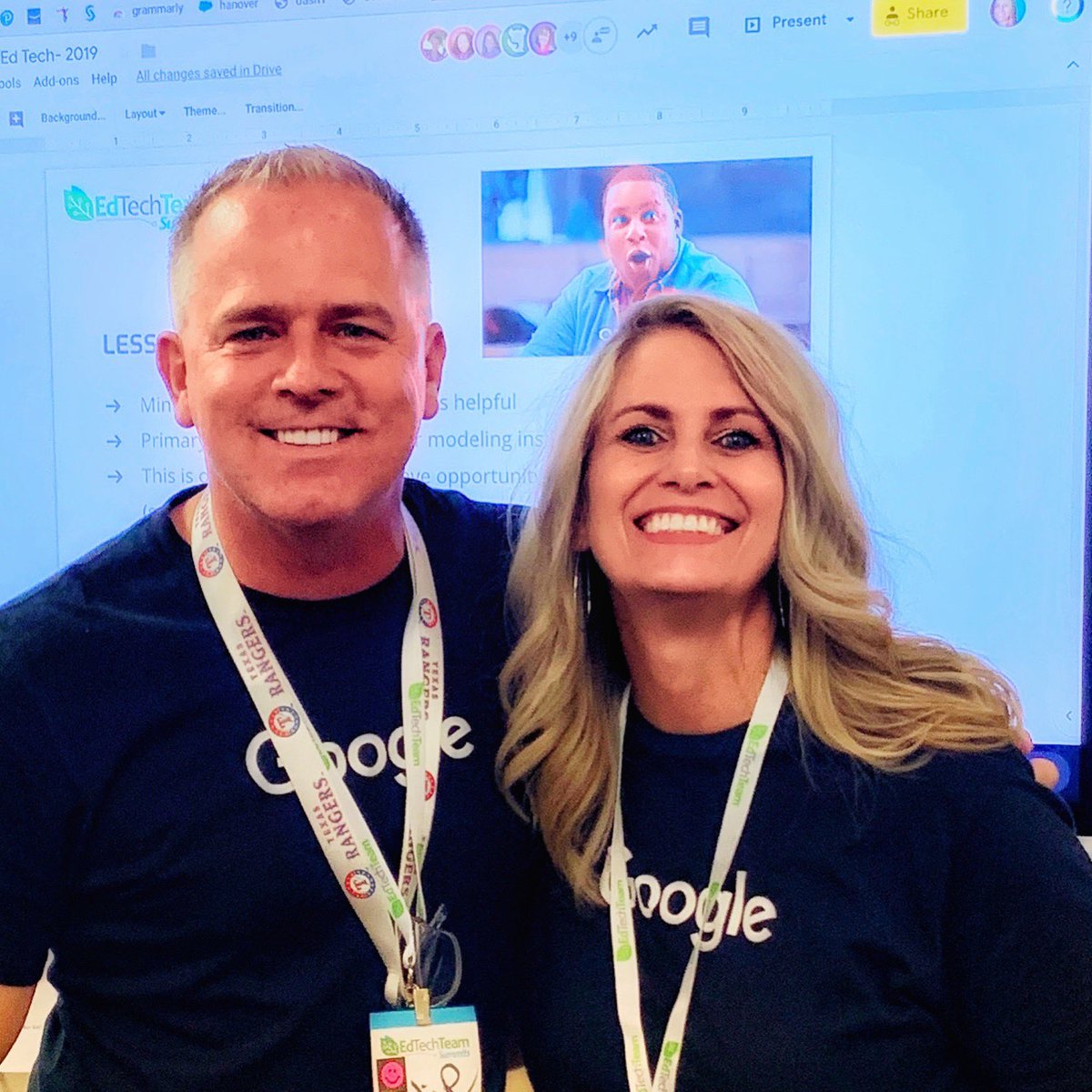 Had so much fun presenting #personalizedpd with @denisedayneeb today!! 💙💛💙🧡
Unintentional photo bomb 😮 is awesome as well! 👍✅😉 #EdTechTeam  @LubbockDL @LubbockISD #hbears1819 @NatWilliamsElem #southplainssummit #personalizedpd