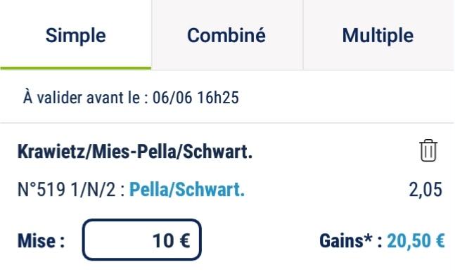 AzayPronos's tweet image. Prono Tennis du 06/06 🎾

#RG19

Prono Fun!

Confiance : 60% 🎾

#TeamParieur