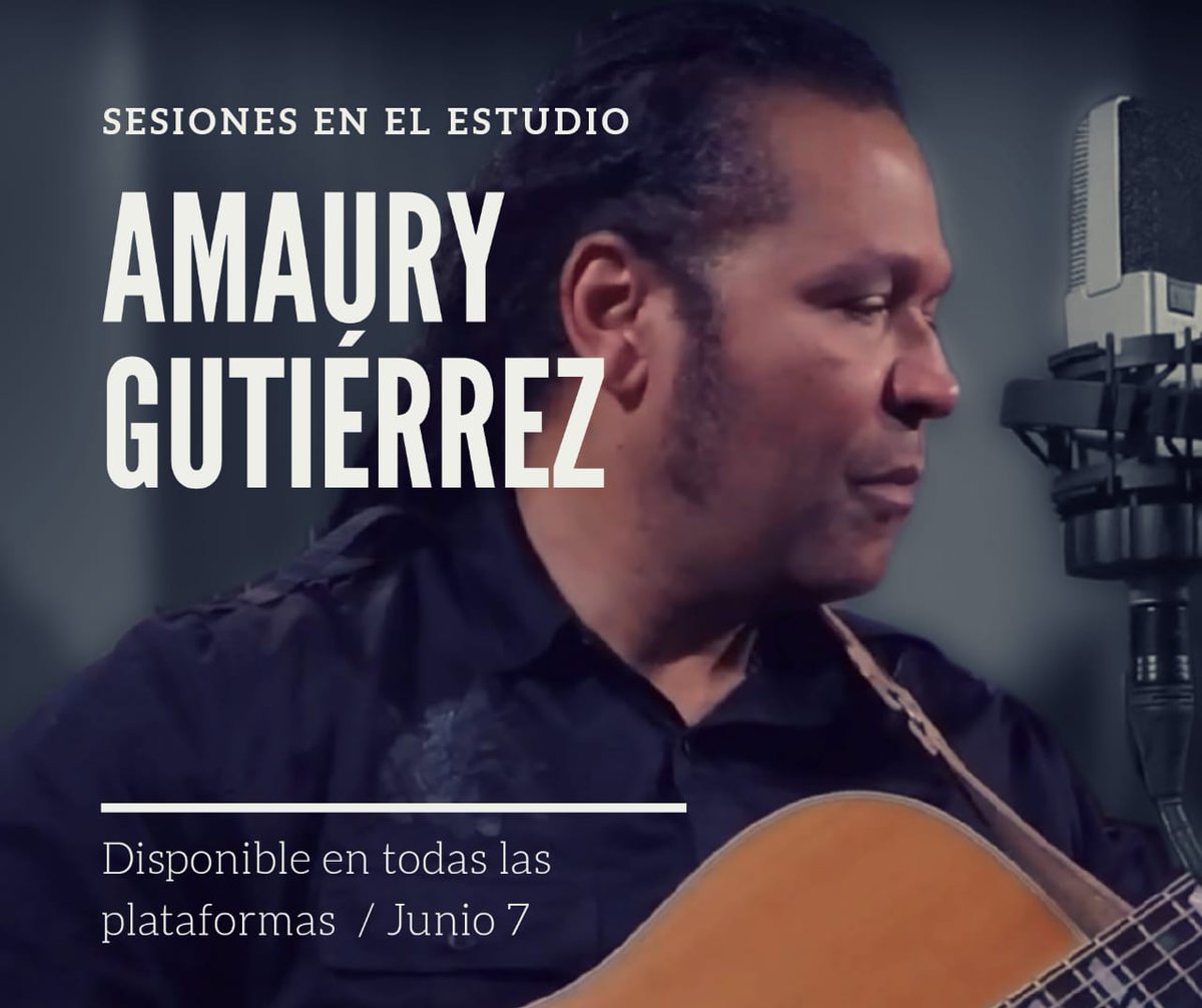 Este viernes estrenamos el primer #EP de #SesionesEnElEstudio <a href="/AmauryMusica/">Amaury Gutierrez</a> apadrina este material, no te lo pierdas aquí bit.ly/AmauryGutierrez
#CantaAutores #FonarteLatino #MusicaDiferente #MusicaNueva #Miami #DimeCorazon #cantautor #Latino