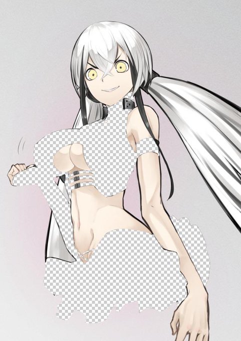 黒い部分無し差分まだ?って知り合いに言われたので差分描きました 