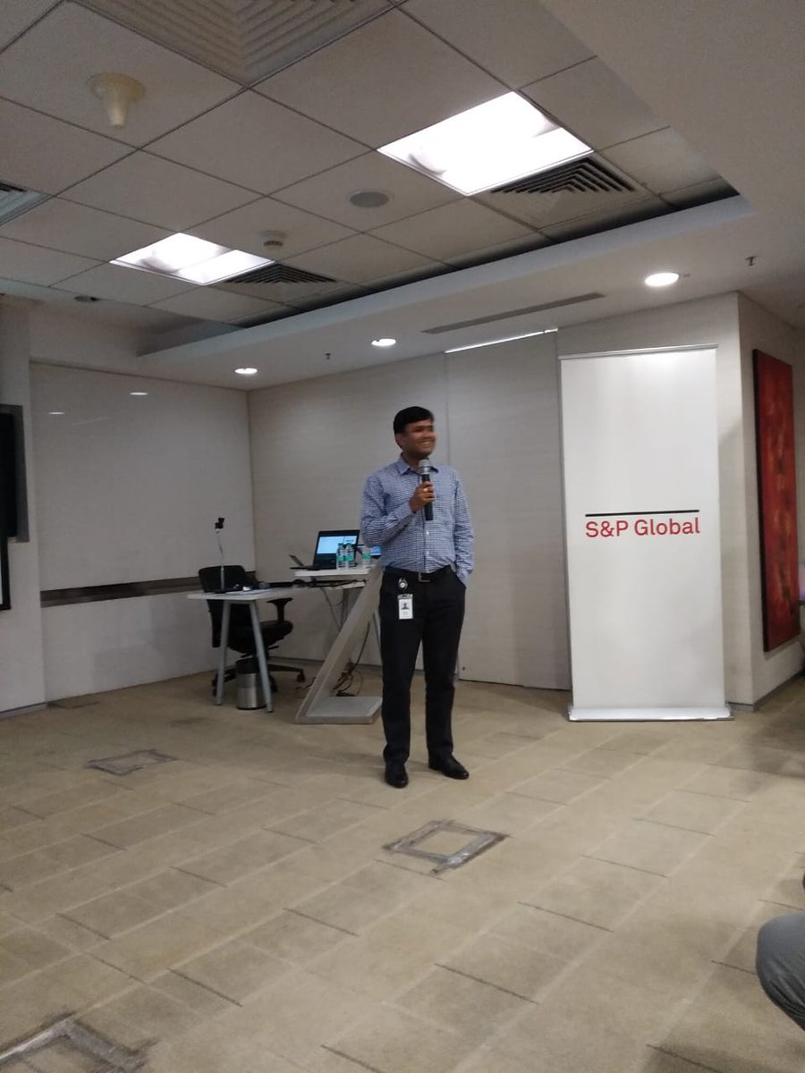 stepin_forum's tweet photo. #EveTechChat at @SPGlobal  - Presenting our next speaker for the evening, Mr. Ankit Sethi, Associate Director, @SPGlobal . He will be speaking on 'DevOps Pipeline : CI / CD, Jenkins, Azure pipeline ! We welcome him! https://t.co/tZZU3rvdcL