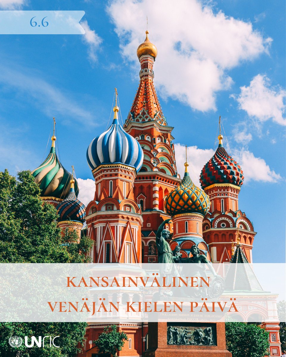 UNRIC_FI's tweet photo. Tänään on kansainvälinen #venäjänkielenpäivä - День русского языка 🥳

Päivää juhlitaan maailmankuulun runoilijan ja venäläisen modernin kirjallisuuden isän A.S. Pushkinin syntymäpäivänä.

#Tiesitkö, että Suomessa asuu arviolta yli 70 000 venäjänkielistä? https://t.co/szCdFpS83d