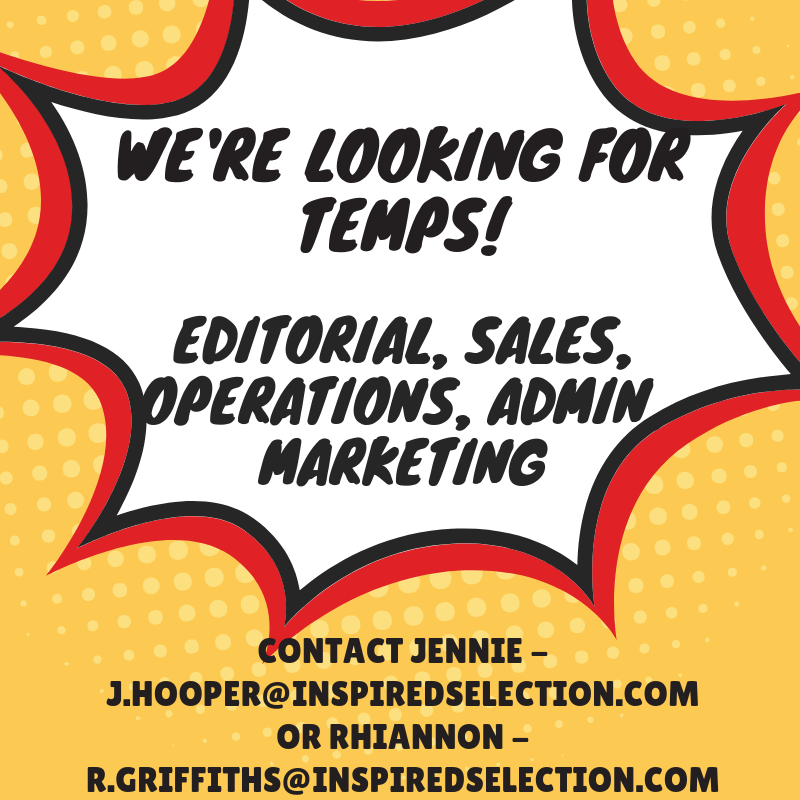 Inspiredjobs's tweet photo. Tempted? Get in touch with us about our #temp roles! We have roles working in #editorial #sales #operations #admin & more. Contact @Jennie_Inspired & @rhiannonlouisa1 for more info on becoming an @InspiredTemps #temproles #workinpublishing #jobsinbooks #thursdaythoughts https://t.co/FRIctxUQZY