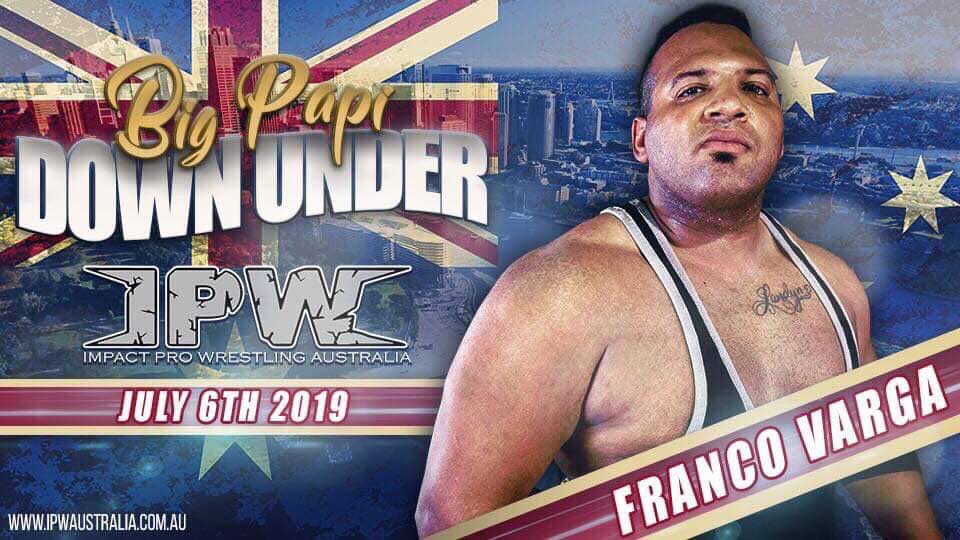 IPW_Australia's tweet photo. #IPWAustralia brings to you from America #BigPapi Franco Varga. @Francowrestles has competed for the likes of @nwa and #CZW against the likes of @ChrisAdonis and @MrGMSI_BCage To see him in action at #LadderWars book your tickets on 0423 244 374 or at https://t.co/kxcuT2bKpO https://t.co/QMsRk9p9LE