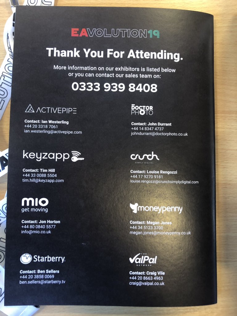 dezrezsoftware's tweet photo. Today’s partners #eavolution19 https://t.co/gD6Q8J01nC