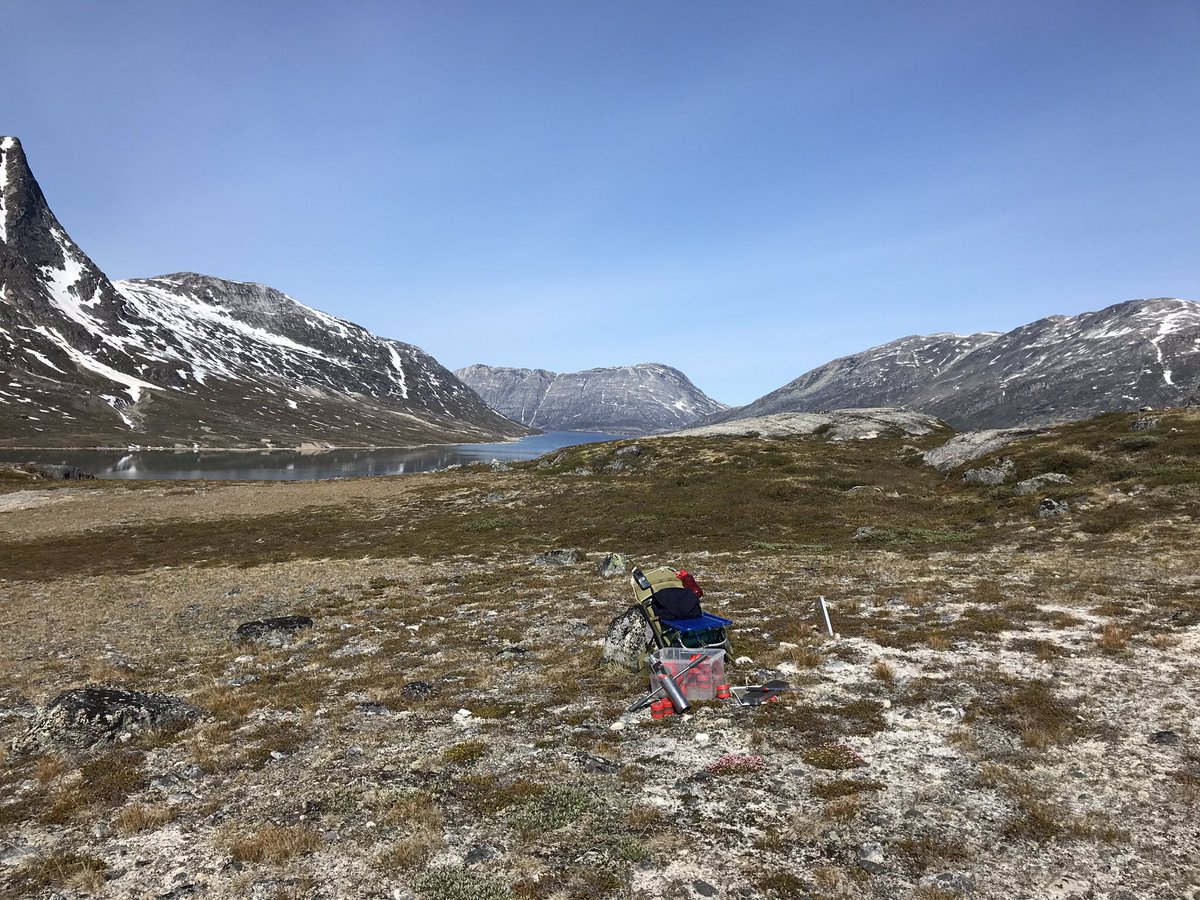 NuukNERO's tweet photo. Soil samples from Kobbefjord in lovely weather #nuukbasic #BioBasis #Kobbefjord #fieldwork https://t.co/p8ywGfooOu