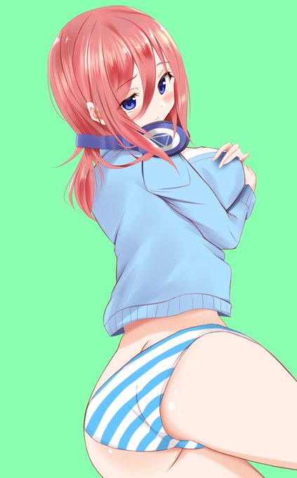 煩腐来さんがTwitterに投稿した中野三玖(五等分の花嫁)のイラスト。