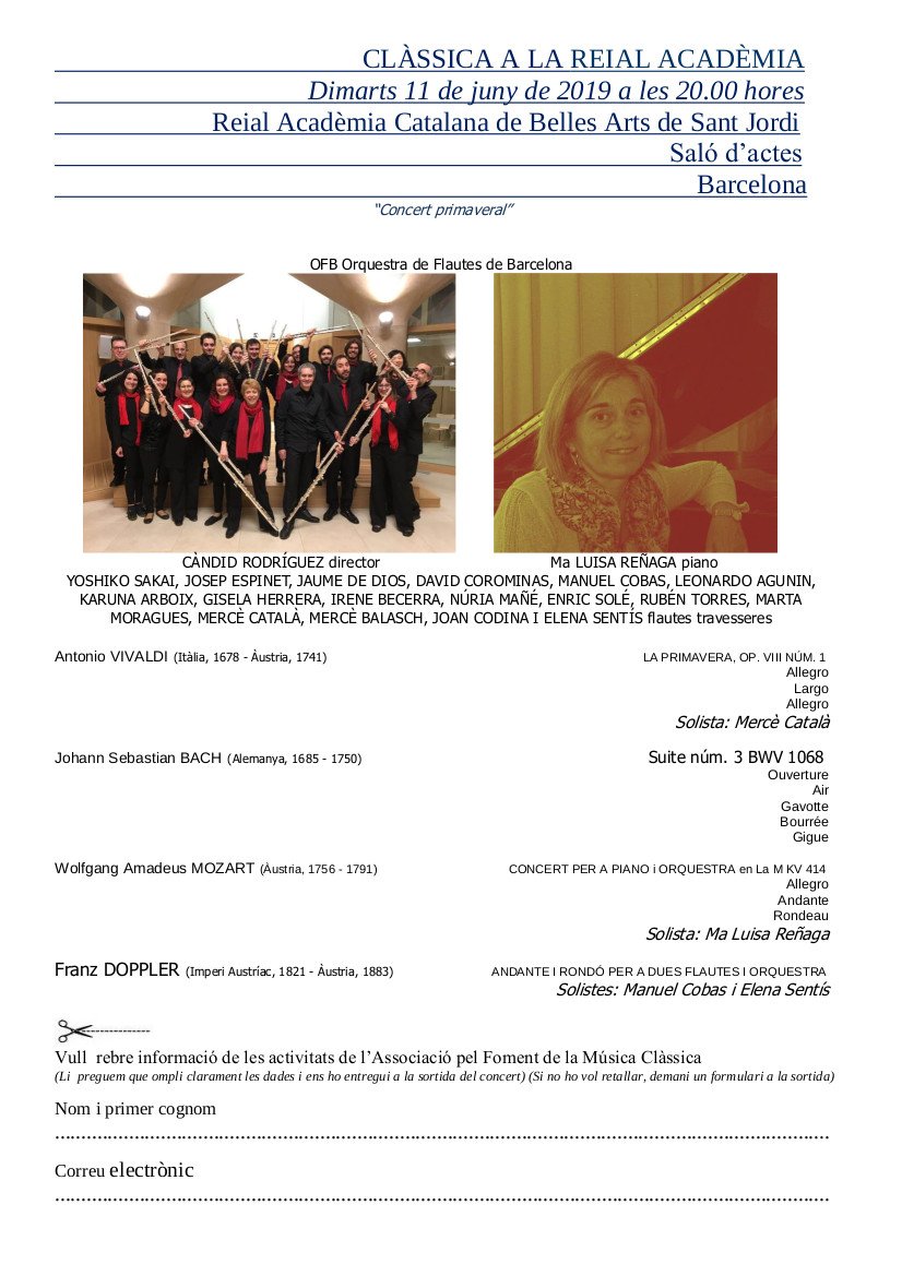 OFBarcelona's tweet photo. OFB: Propers concerts - https://t.co/xEJxu9HtuC https://t.co/Xd7yeaY7Bc