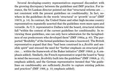 Second, narrative of malleability of formal rules: US and allies keep repeating how "flexible" the mandate and operational guidelines are, in order to stave off objections from developing countries. 17/18