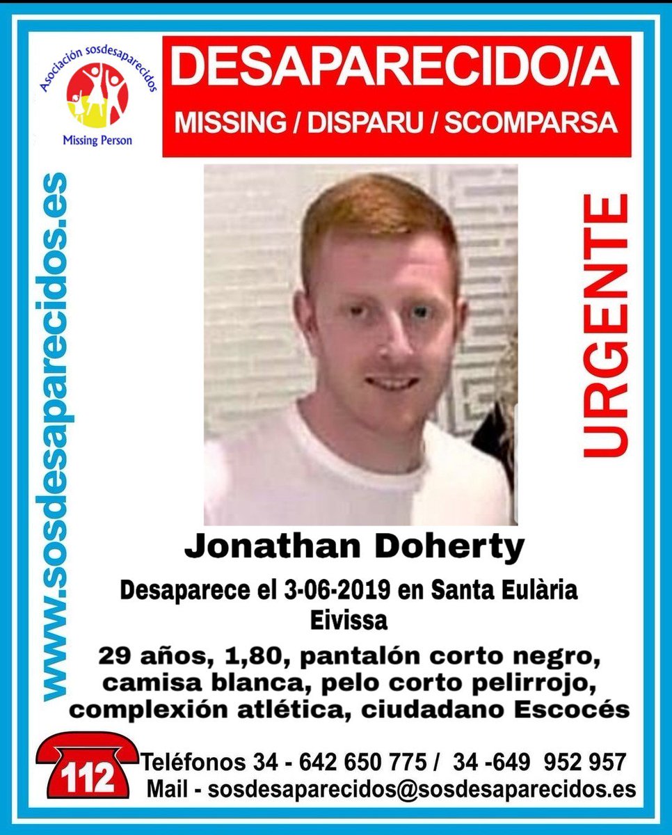 guardiacivil's tweet photo. |🆘#URGENTE⚠️ | 
Jonathan ha #desaparecido en #SantaEulària  #Eivissa #Ibiza #SantaEulalia. 

Si lo has visto llámanos :
☎ #062  
☎091 
☎112  
Tu RT es muy importante y no cuesta nada. https://t.co/CC7zT3Li3W