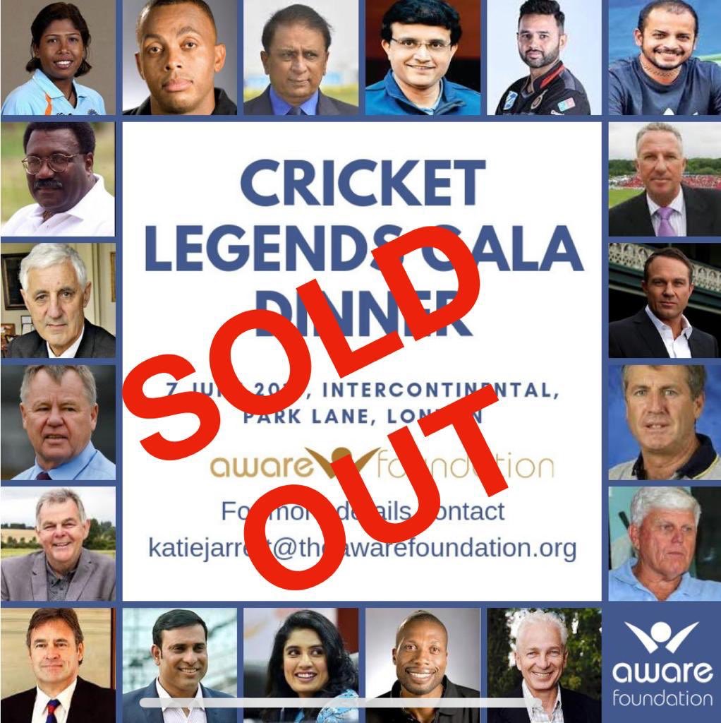 SOLD OUT - cannot wait to have these legends attend... ⁦<a href="/M_Raj03/">Mithali Raj</a>⁩ ⁦<a href="/kartikmurali/">Kartik Murali</a>⁩ ⁦<a href="/CuddyWalsh/">Courtney A Walsh</a>⁩ ⁦<a href="/SGanguly99/">Sourav Ganguly</a>⁩ ⁦<a href="/VVSLaxman281/">VVS Laxman</a>⁩ ⁦<a href="/parthiv9/">parthiv patel</a>⁩