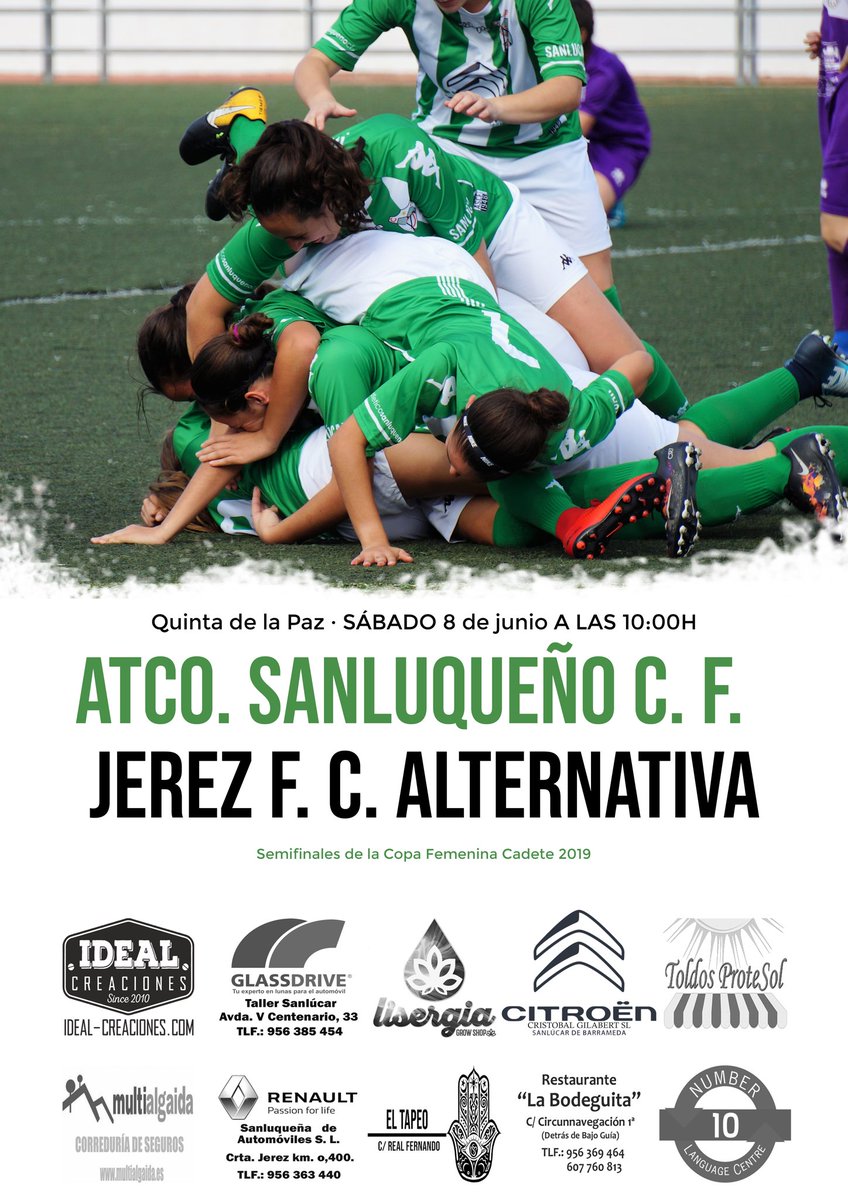 ascffemenino's tweet photo. Cadete | Queremos poner el broche a la temporada jugando la final, ¿nos ayudáis? Lucharemos en el campo hasta el último suspiro.⚽️💚
🗓 Sábado 8
⏰ 10:00H
🏟 Quinta de La Paz
🆚 Jerez Alternativa
#SoyMujerSoyFútbol #ASCFF https://t.co/SBDT7pNyRW