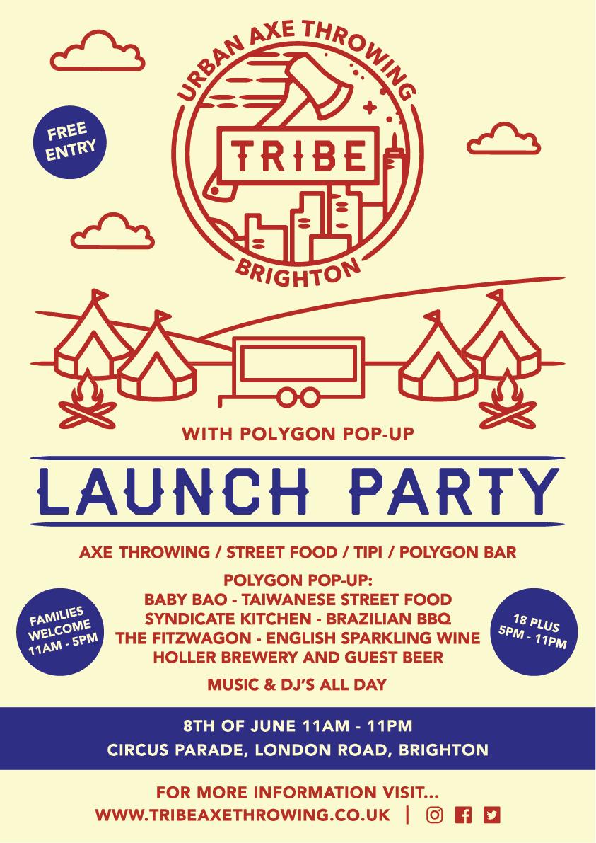 Don't miss out! Launch Party this Sat 8th June 11am-11pm at Circus Parade, Brighton.  There's Axe Throwing (obvs!), mouth watering street food &amp; Holler Brewery Tap takeover!  
VisitBrighton Holler Brewery The Syndicate Kitchen Baby BAO Photoautomattey <a href="/AxeandPaddle/">Axe&Paddle</a>